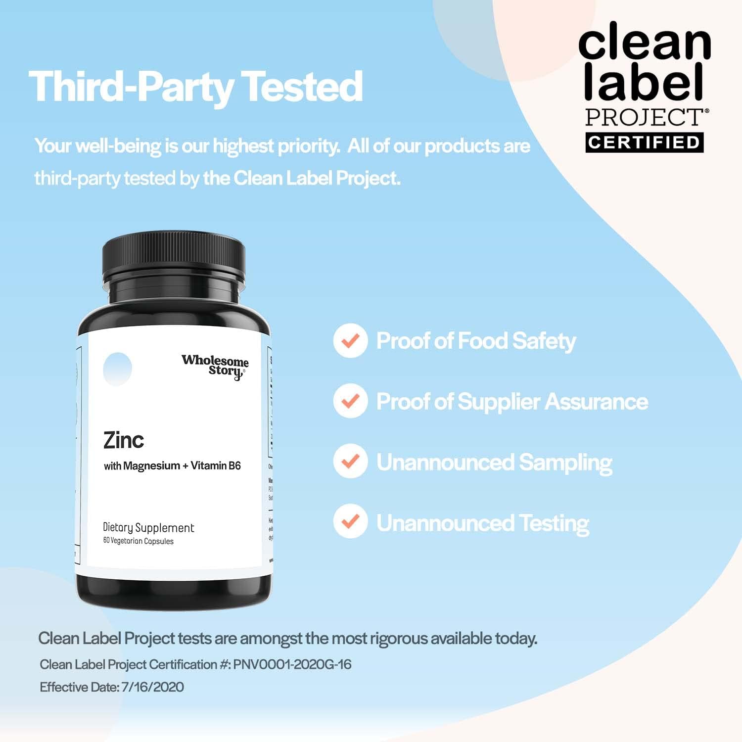 3-in-1 Zinc Picolinate Magnesium Glycinate Supplements with Vitamin B6