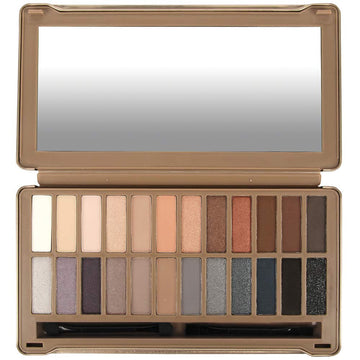 BYS Nude Exposed Eyeshadow Palette, 24 Colors in Tin Kit with Mirror - Highly Pigmented Matte & Metallic Shades