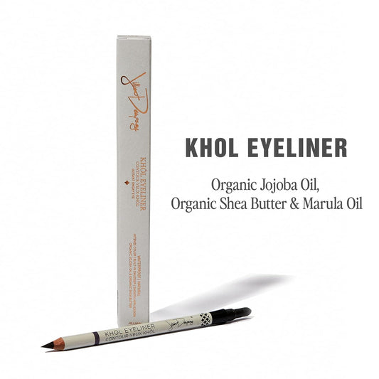 Jillian Dempsey Khôl Eyeliner | Waterproof Eyeliner Pencil with Built-in Smudger | Long-Lasting Intense Color I Vegan | Rich Brown
