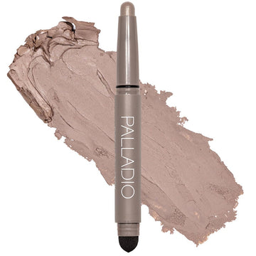 Palladio Waterproof Eyeshadow Stick with Blending Sponge, Long Lasting & Effortless Application, Smudge Free & Crease Proof Formula, Matte & Shimmer Shades, Buildable Eye Shadow (Matte Mocha)