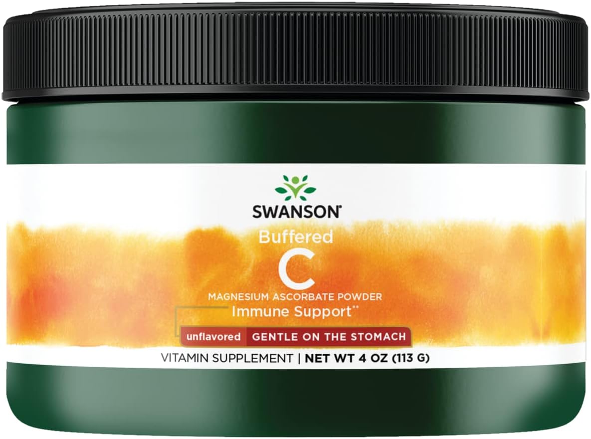 Swanson Buffered Magnesium Ascorbate Vitamin C Powder 4 Ounce (113 g)