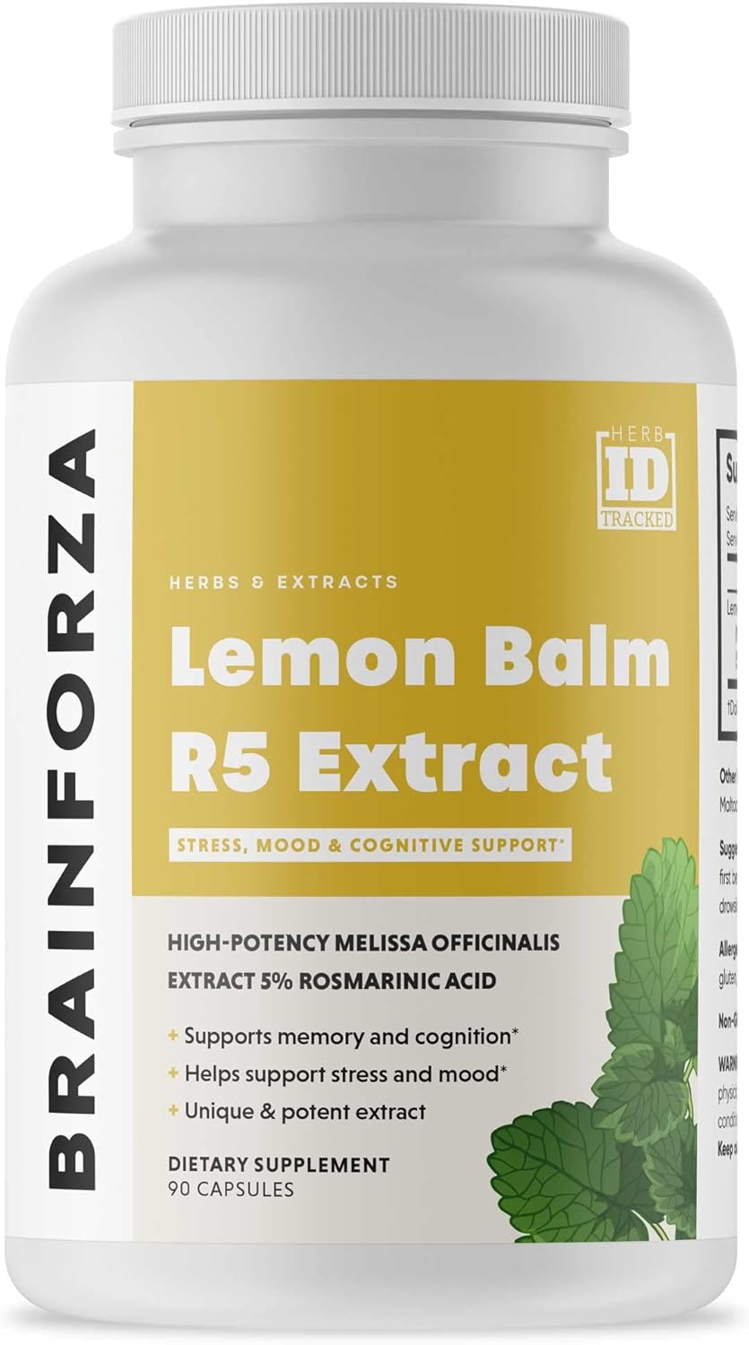 Brain Forza European Lemon Balm Extract Capsules - Standardized Extrac