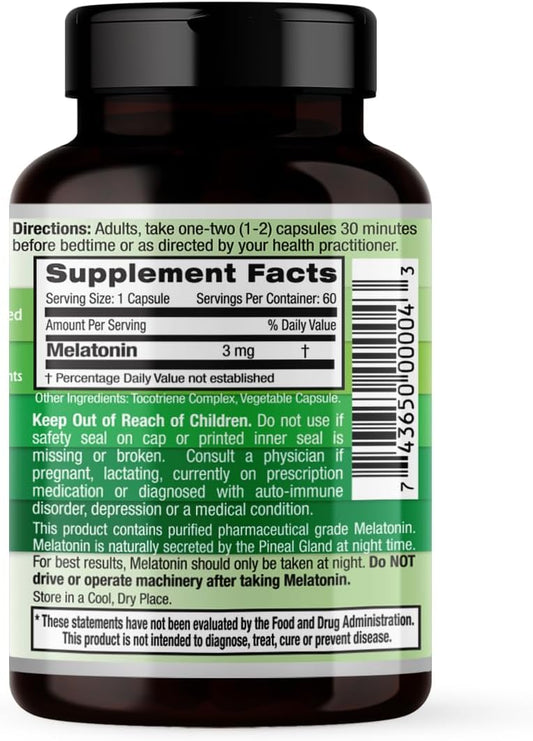 Emerald Labs Melatonin Time Release - Dietary Supplement For Healthy S