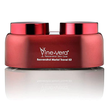 Vine Vera Resveratrol Merlot Travel Kit - Day Cream 12 + Night Cream 12 - helps reduce the appearance of fine lines and wrinkles