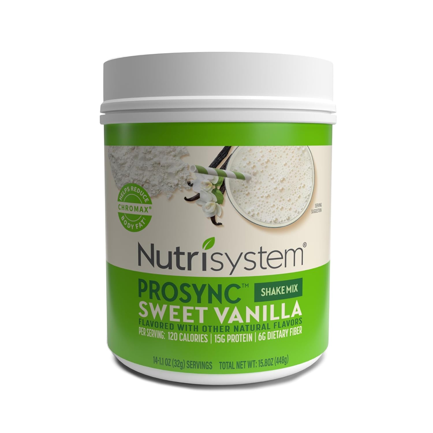 Nutrisystem Prosync Sweet Vanilla Meal Replacement Protein Shake Mix -15.8 Ounces
