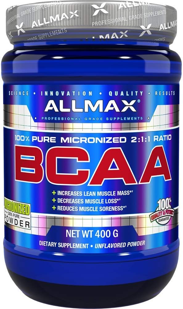 ALLMAX Essentials BCAA, Unflavored - 400 g Instantized 2:1:1 Powder -