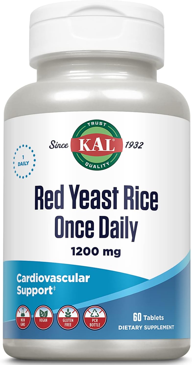 KAL 1200 Mg Red Yeast Rice, 60 Count