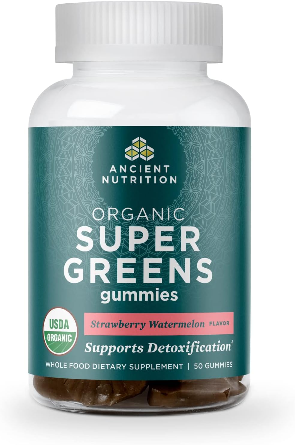 Ancient Nutrition Supergreens Gummy, Organic Superfood Gummy Made From