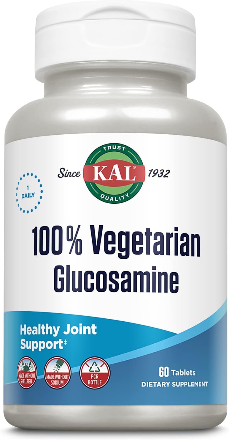 KAL 100% Vegetarian Glucosamine Tablet, 1000 mg, 60 Count