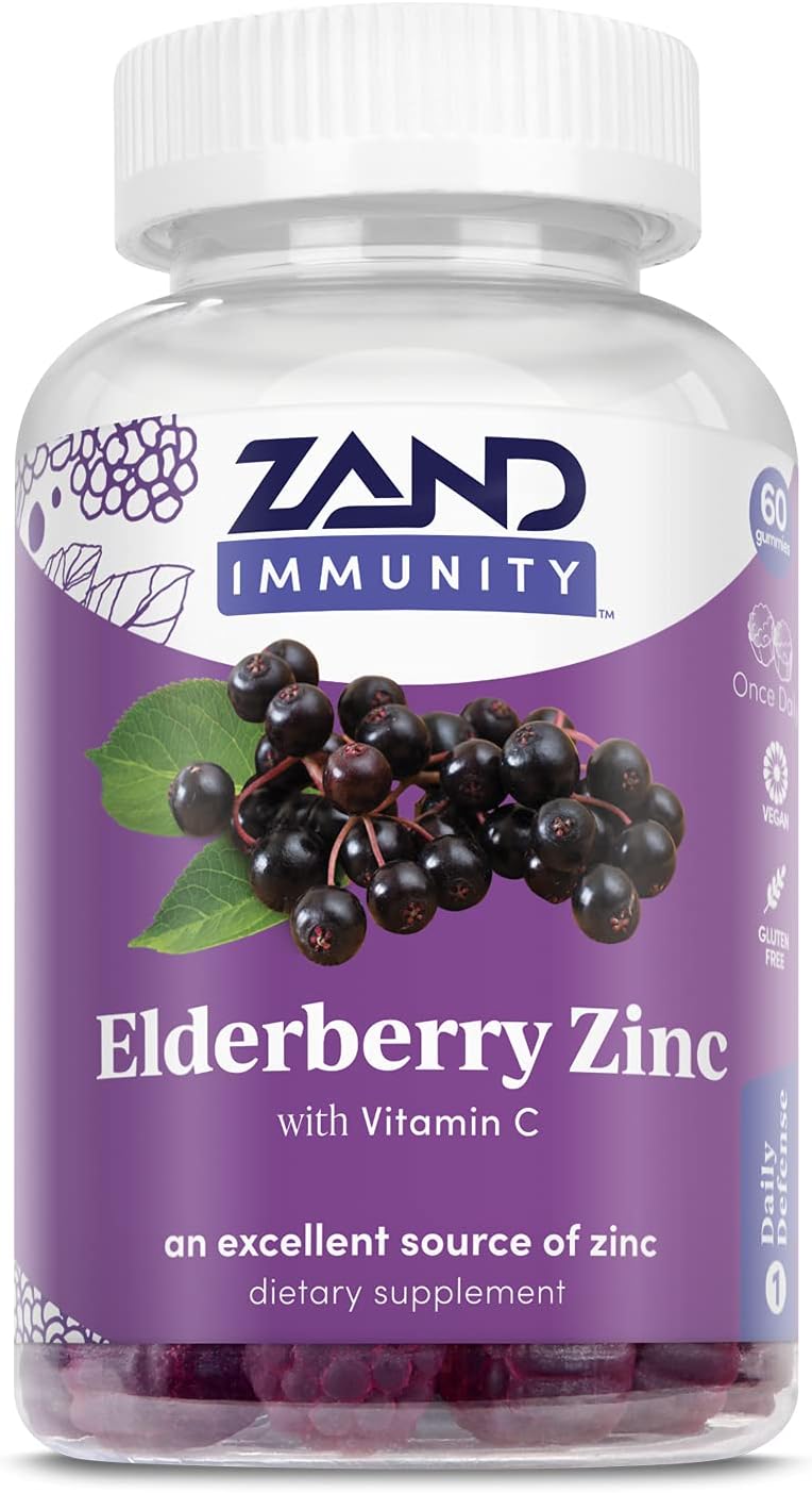 ZAND Elderberry Zinc Immunity Gummies with Vitamin C | Year-Round Immu