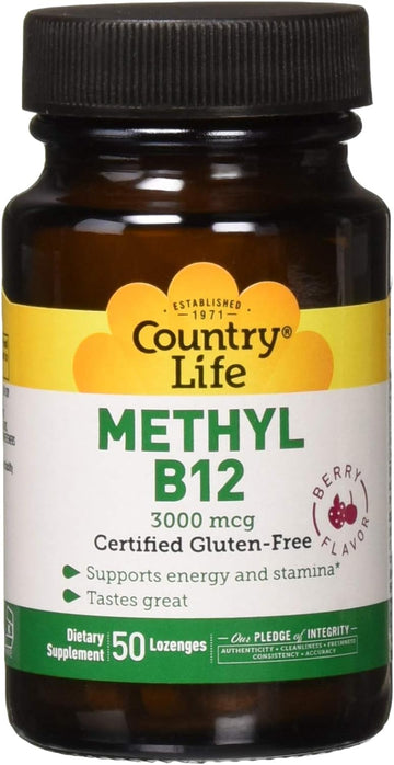 Country Life - Superior B-12, Berry Flavored, 3000 Mcg - 50 Sublingual