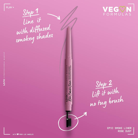NYX PROFESSIONAL MAKEUP Epic Smoke Liner, Vegan Smokey Eyeliner - Rose Dust (Soft Rosy Lavender)