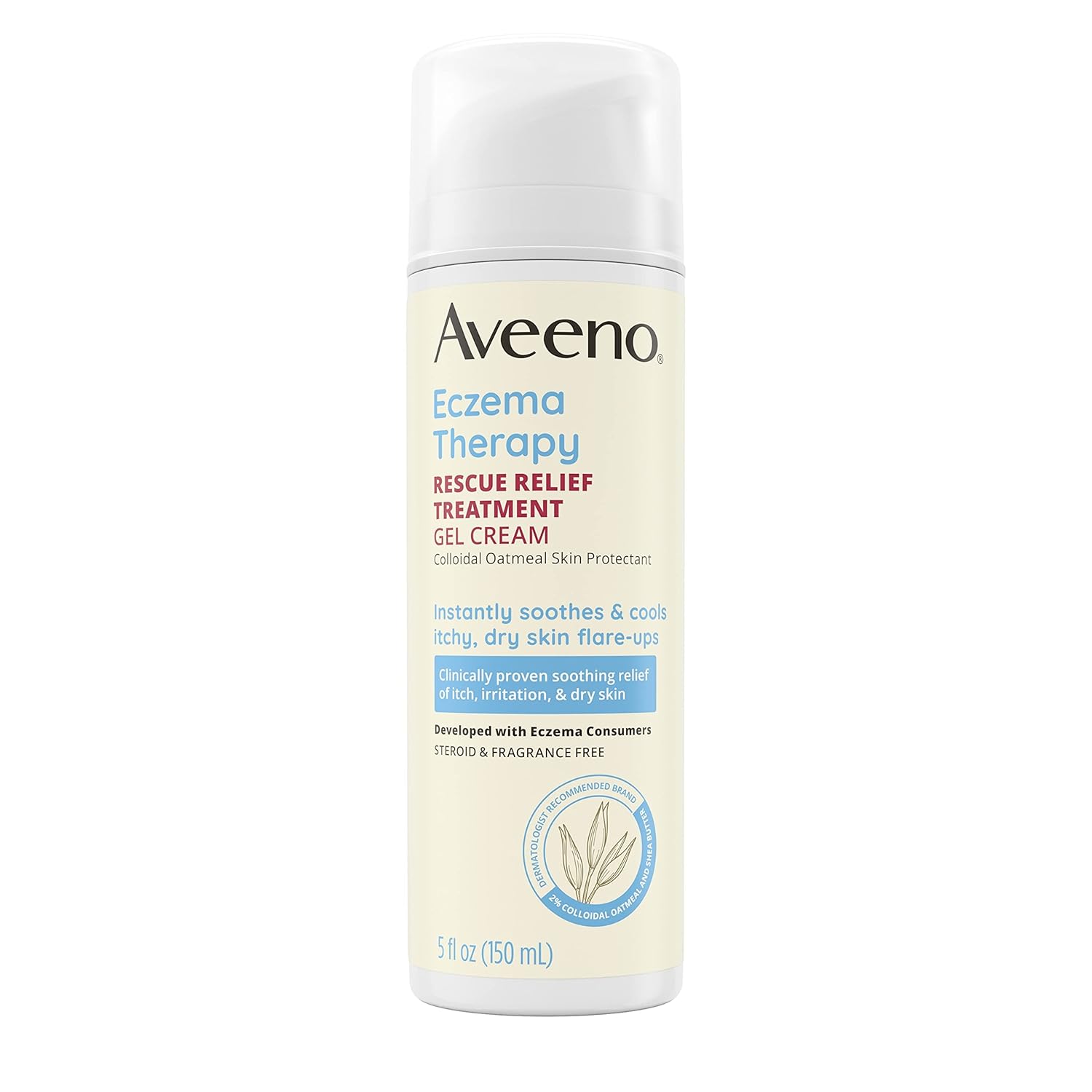 Aveeno Eczema Therapy Rescue Relief Treatment Gel Cream, 5.0 fl. Oz5 F