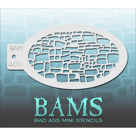 Bad Ass Cobblestone Mini Stencil BAM4011