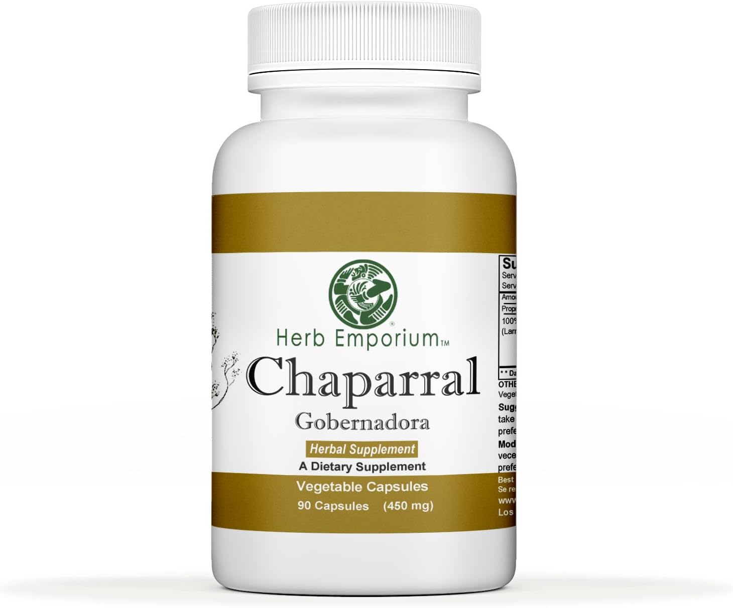 Chaparral (Gobernadora), 90 Capsules (450 Mg) By Herb Emporium (Pack O