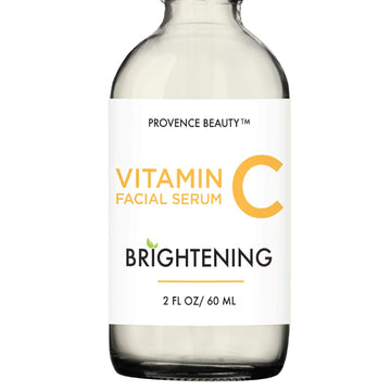 Vitamin C Brightening Facial Serum (2  ) - Enriched with Green Tea + Vitamin E | Brightens & Balances Complexion, Anti-Aging, Detoxifies + Moisturizes | Provence Beauty