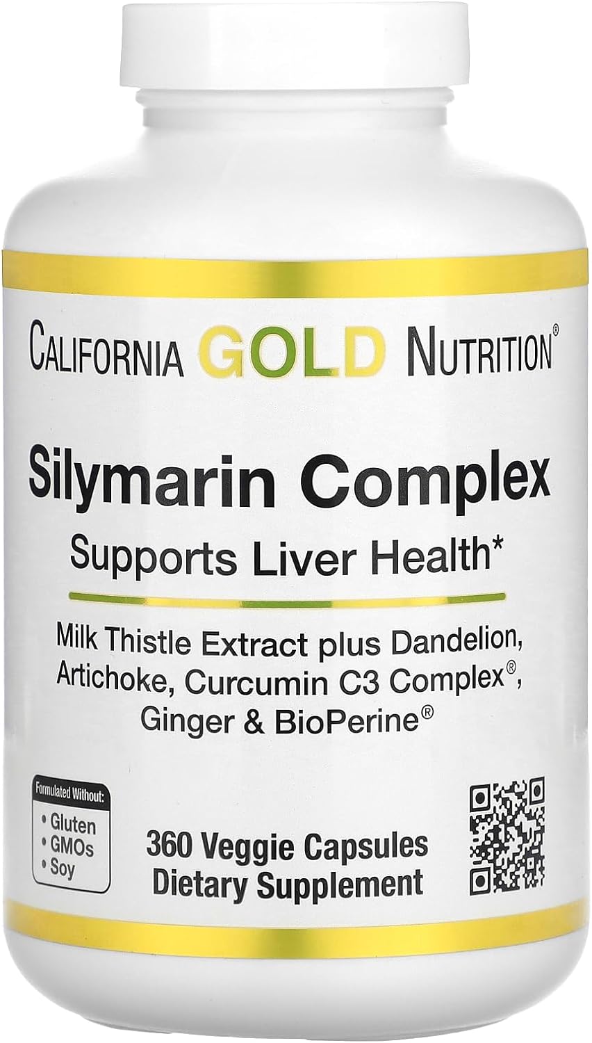 Silymarin Liver Health Complex, Milk Thistle Extract with Curcumin, Ar