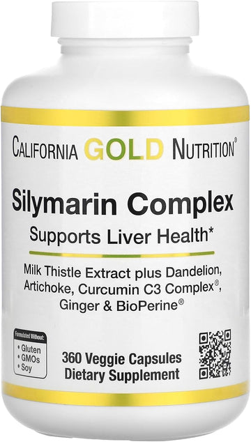 Silymarin Liver Health Complex, Milk Thistle Extract with Curcumin, Ar