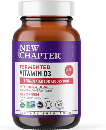 New Chapter Fermented Vitamin D3 2,000 Iu, Organic, One Daily For Immu