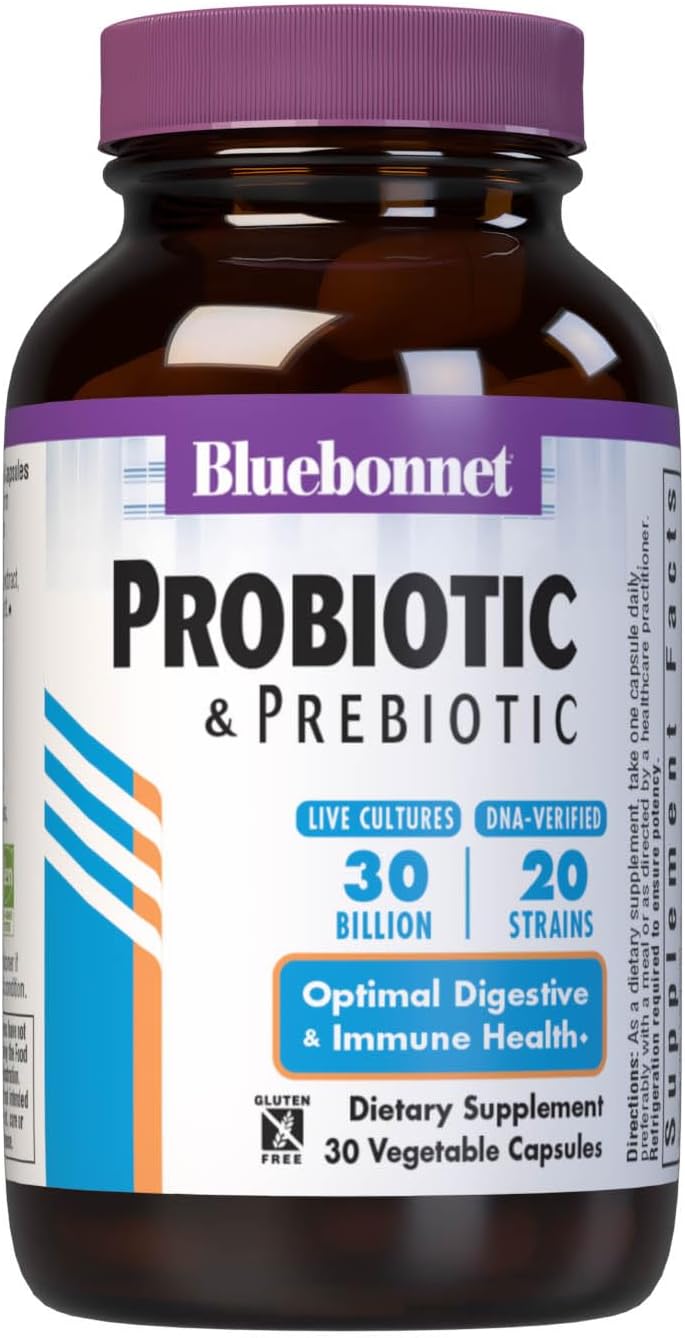 Bluebonnet Nutrition Probiotic And Prebiotic, 30 Billion Cfu Per Servi3.2 Ounces