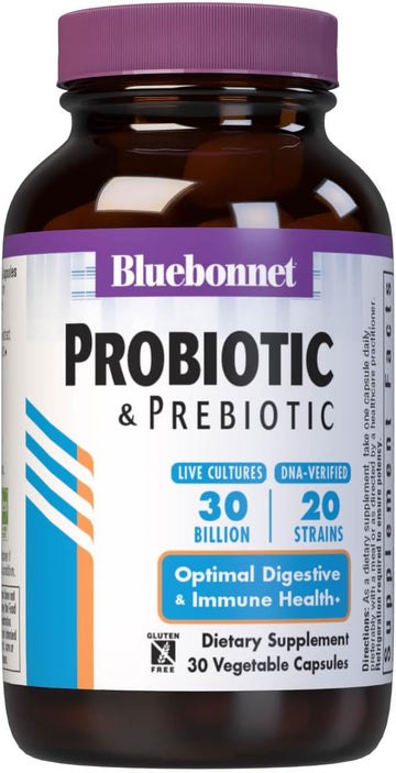 Bluebonnet Nutrition Probiotic and Prebiotic, 30 Billion CFU Per Servi3.2 Ounces