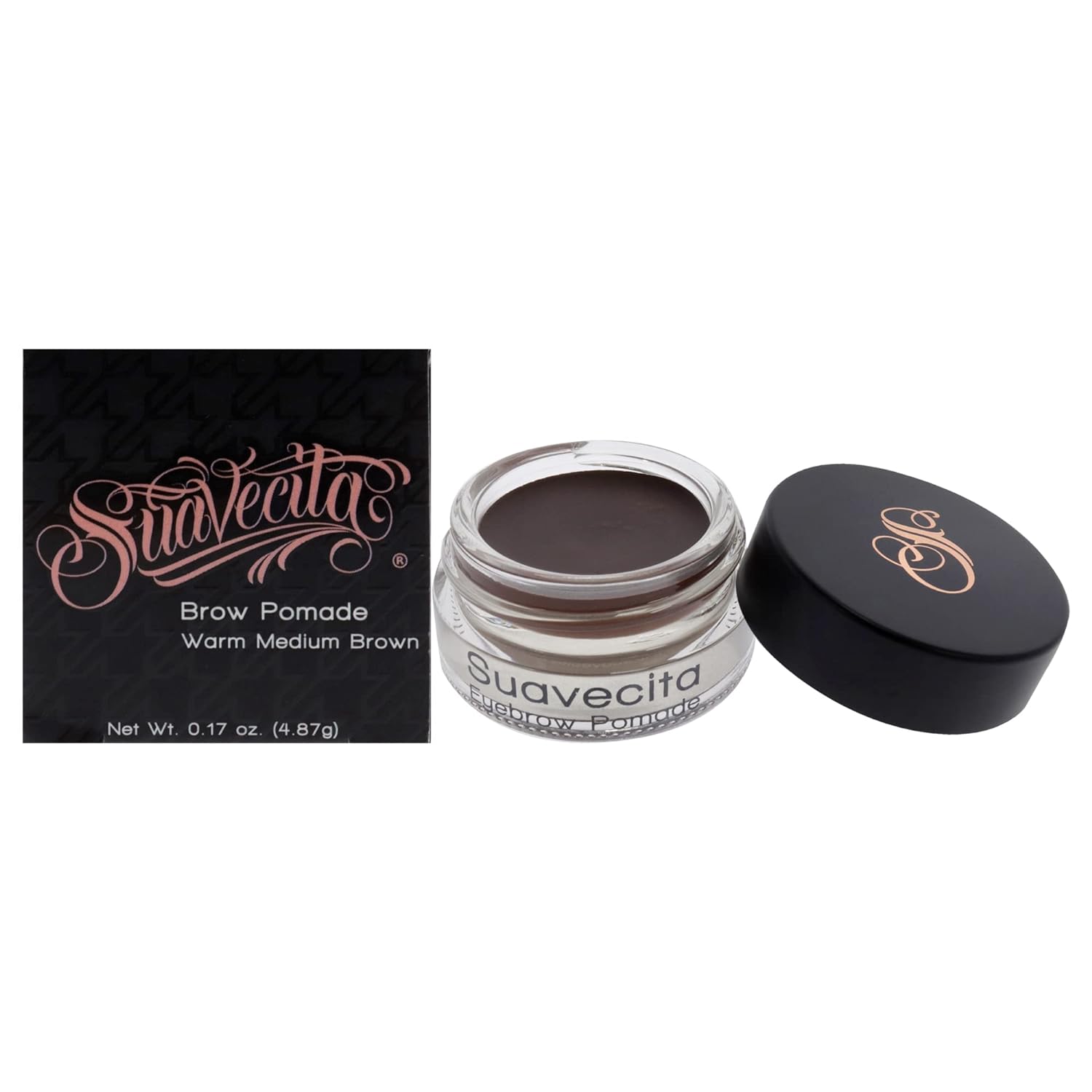 Suavecita Eyebrow Pomade Warm Medium Brown Vegan & Cruelty Free Lasts All Day