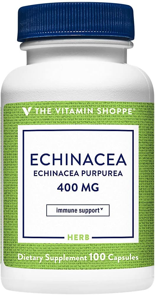 The Vitamin Shoppe Echinacea 400MG (Echinacea Purpurea), Herbal Supple