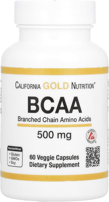 BCAA, AjiPure? Branched Chain Amino Acids, 500 mg, 60 Veggie Caps, Cal