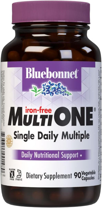 Bluebonnet Nutrition Multi One (Iron Free) Vegetable Capsules, Complet