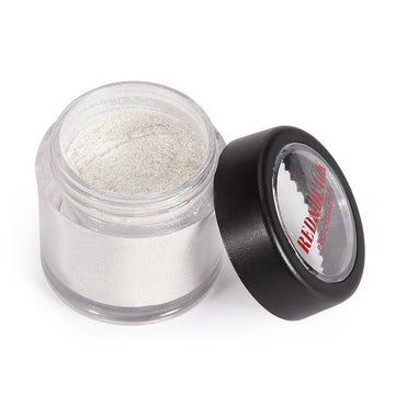 Red&Black Shimmer Eyeshadow Powder Glitter Shimmer Pearl Dust Powder for Face and Body 3g (Sliver White)