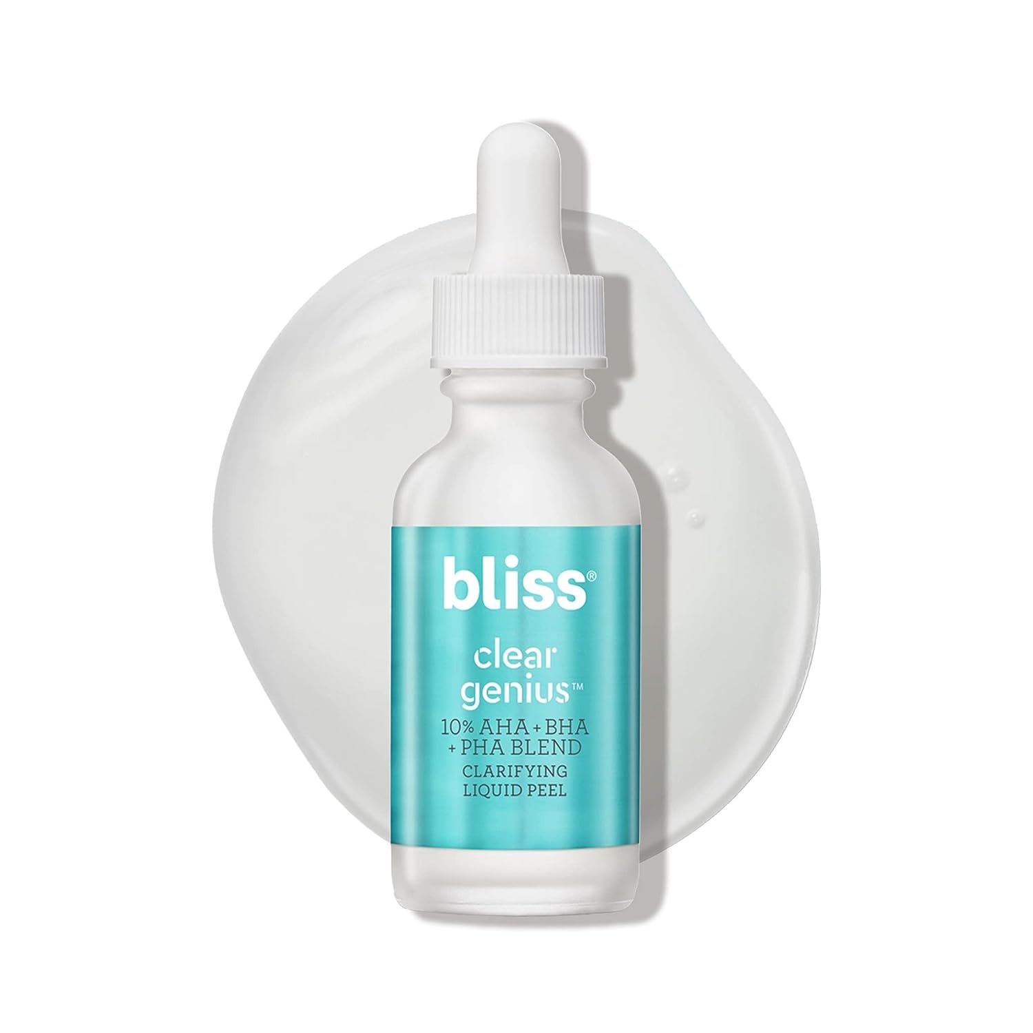 Bliss Clear Genius Clarifying Overnight Liquid Peel - 1   - Clear Pores & Exfoliate Skin - Non-Irritating - Clean - Vegan & Cruelty-Free