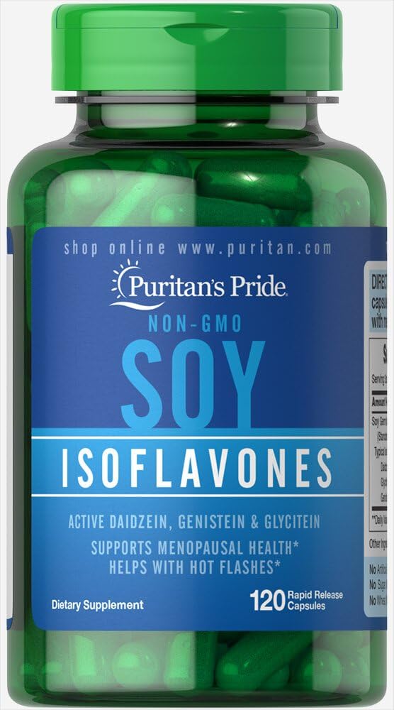 Puritans Pride Non-Gmo Soy Isoflavones Capsule 750 Mg, May Help With H