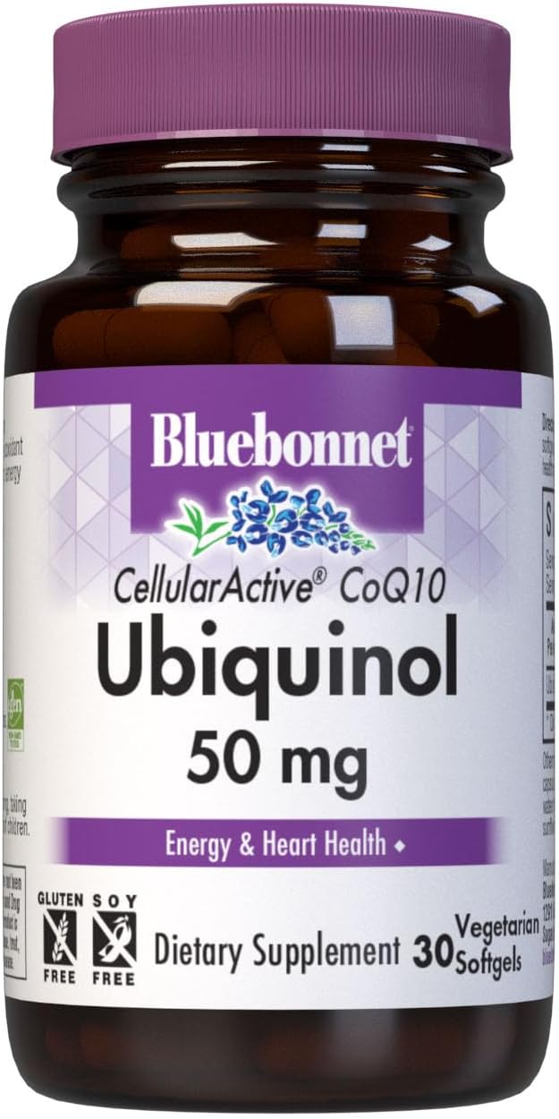 Bluebonnet Nutrition Cellular Active CoQ10 Ubiquinol 50 mg Vegetarian