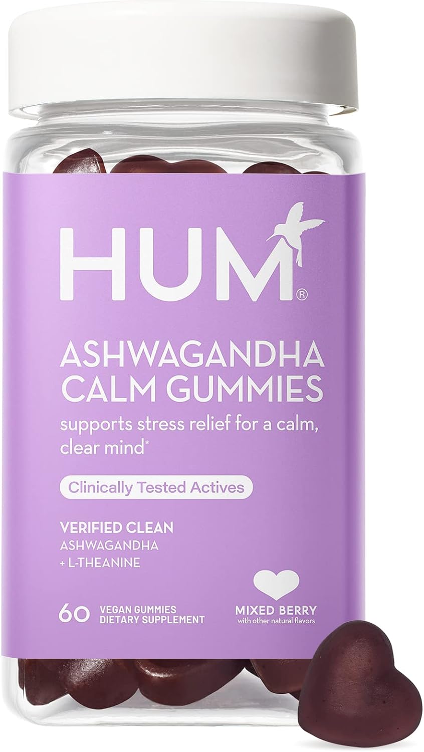 HUM Ashwagandha Calm- L-Theanine & Ashwagandha for Daily Relaxation &