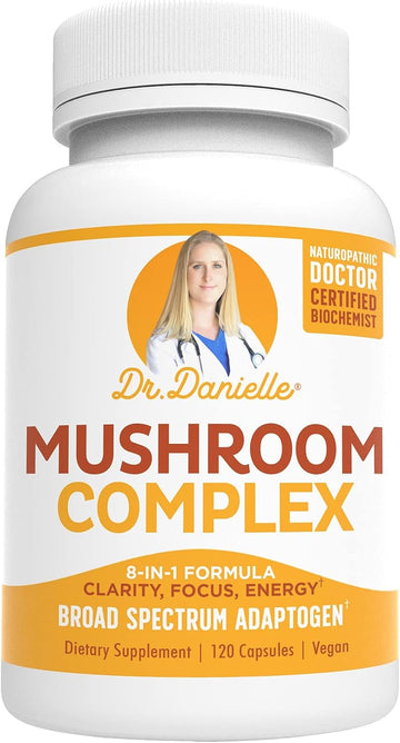 Best Organic Mushroom Complex - Immune Assist Support - Lion's Mane, Cordyceps and Reishi - Adaptogen Supplement - Welln