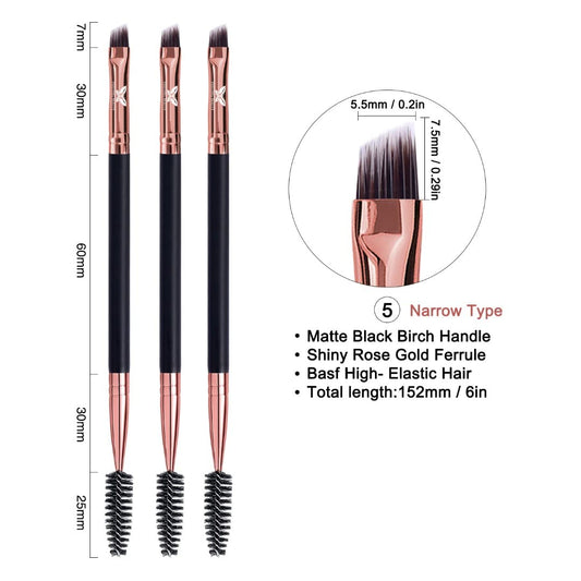 Henna Eyebrow Brush for Application of Eyebrow Henna Dual Sided Henna for Eyebrows Brush - Brow Brush for Henna Eyebrow - Double Sided Eye Brow Brush by Existing Beauty (3-Pack)