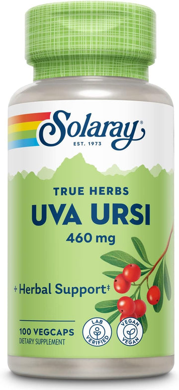 SOLARAY Uva Ursi Leaf 460 mg | Healthy Bladder, Kidney & Urinary Tract Function Support | Non-GMO | 100ct (Take 3 Daily)