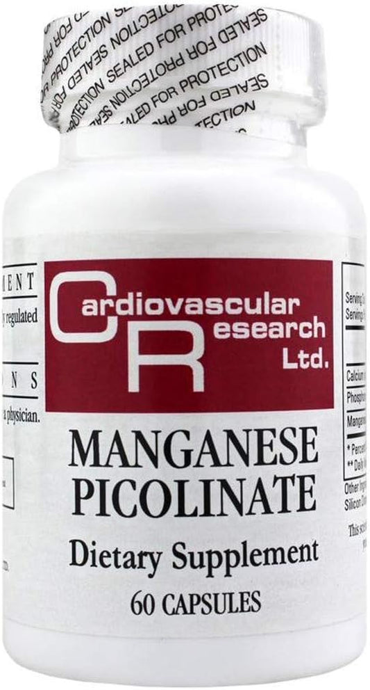  Cardiovascular Research Manganese Picolinate, White, 60 Cou