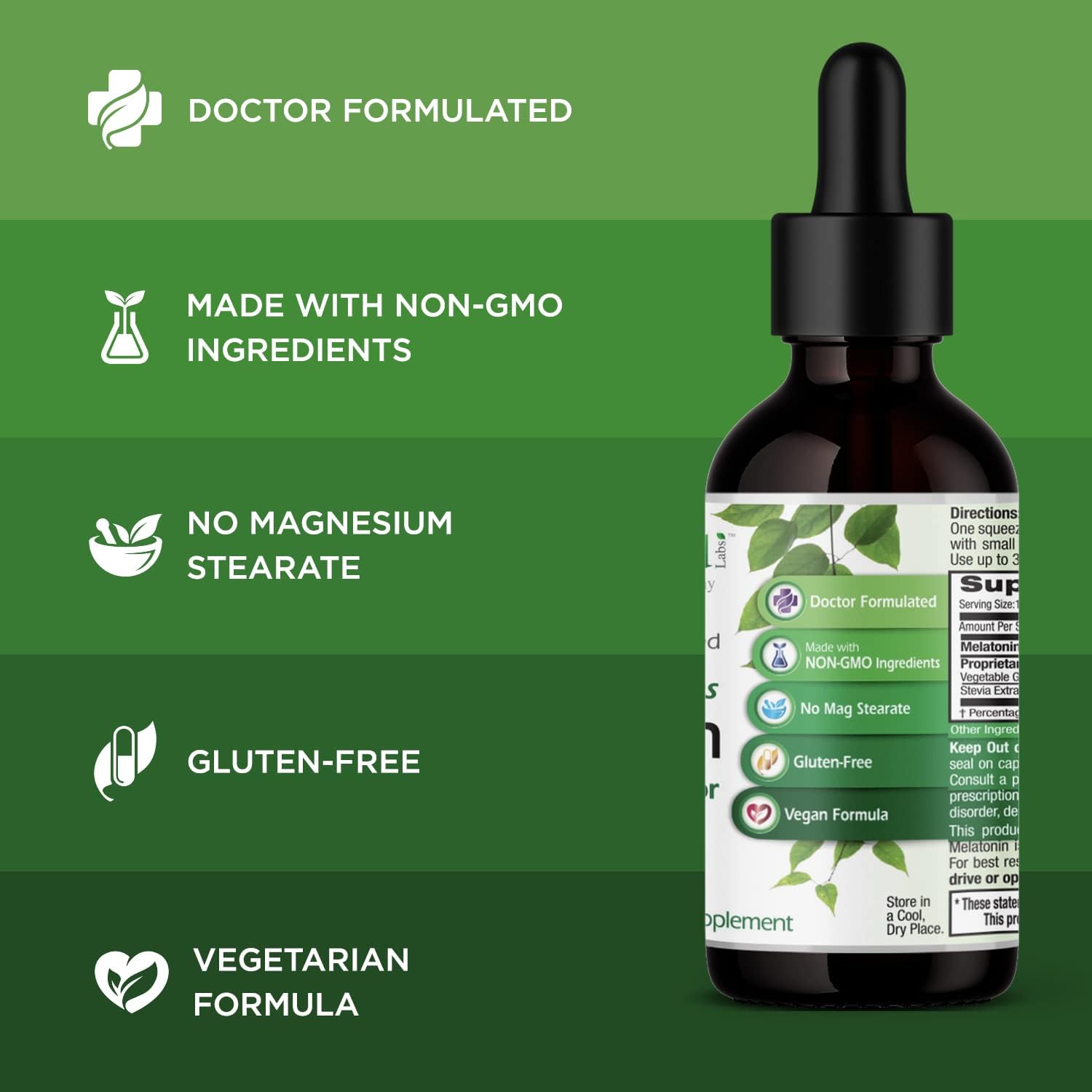 Emerald Labs Sweet Dreams Liquid Melatonin - Supports Healthy Sleep Pa
