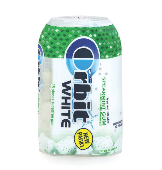 Orbit White Spearmint Sugar Free Gum - Can, Count 9 (15S) - 