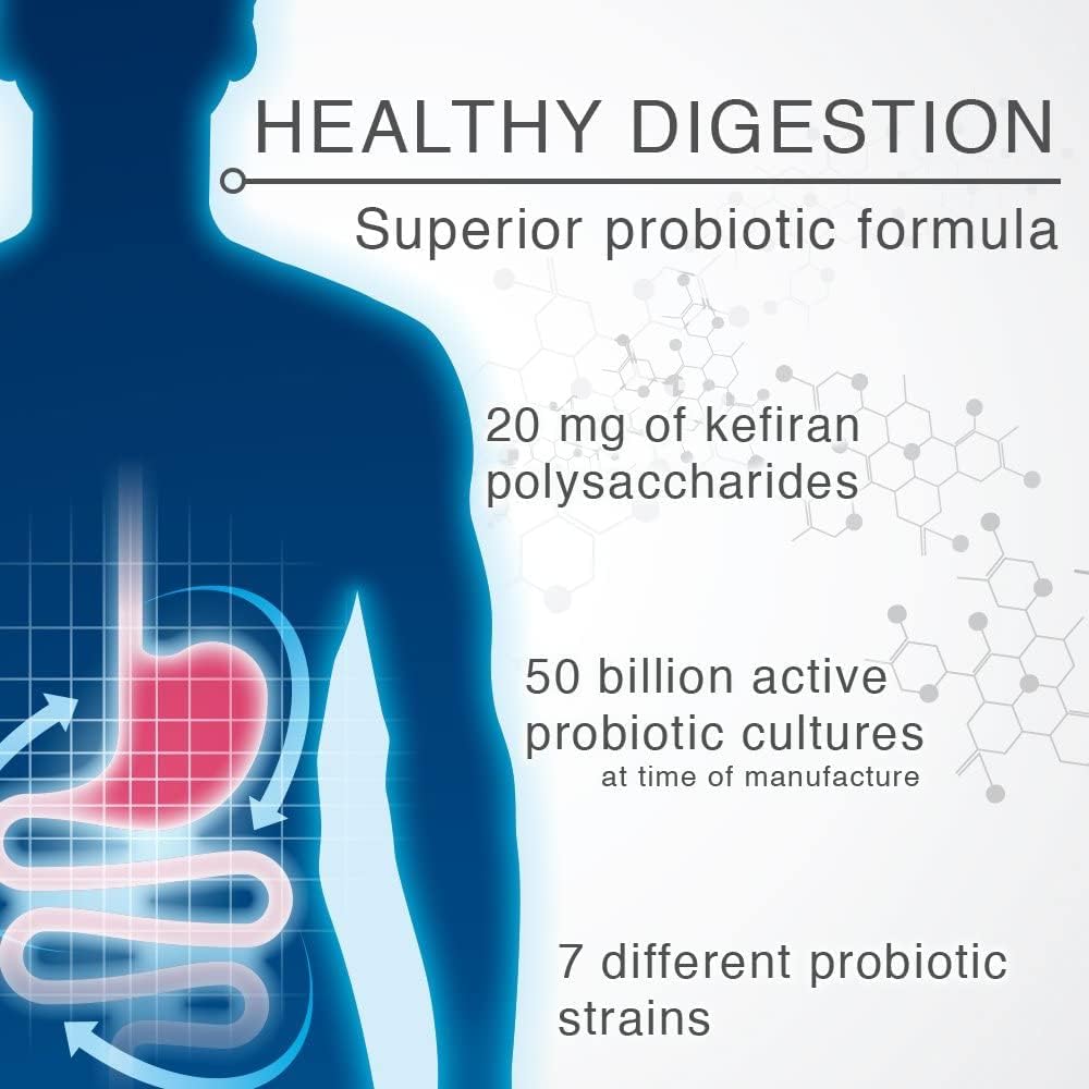 Lane Innovative - Kefiran, Vegetable Capsules, Kefir Nutrient + 50 Bil