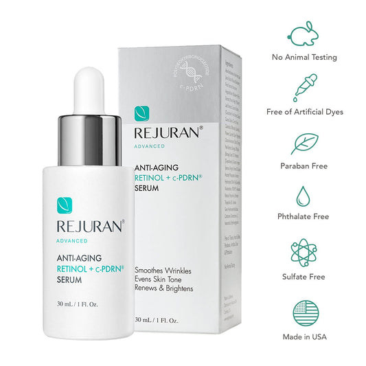 Rejuran® Advanced Anti-Aging Retinol + c-PDRN® Serum for Face and Neck – Triple Action with c-PDRN®, Retinol, and Peptides