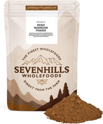 Sevenhills Wholefoods Organic Reishi Mushroom Powder 200g, Ganoderma L200 Grams