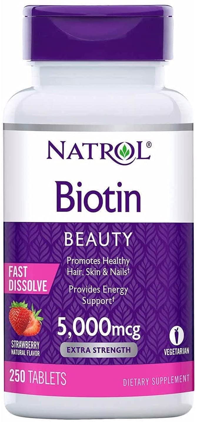 Natrol Biotin BEAUTY 5,000 mcg, 250 Fast Dissolve Tablets