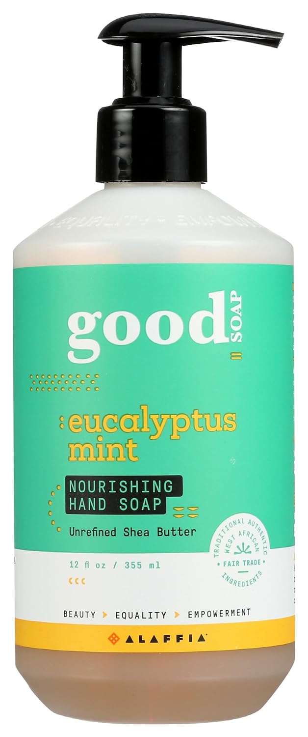 Alaffia Good Soap Eucalyptus Mint Hand Soap, 12 FZ