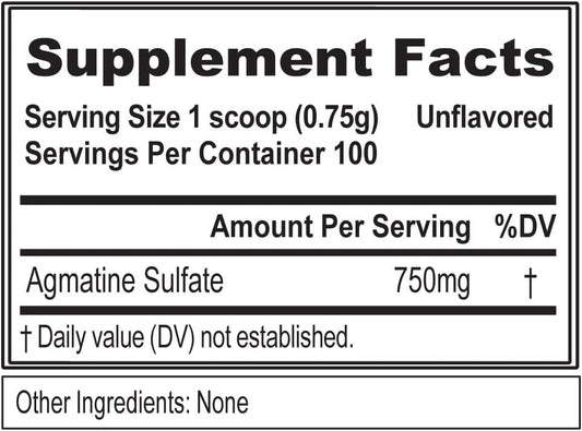 Evlution Agmatine Sulfate Nitric Oxide Powder Nutrition High Strength Agmatine Sulfate Powder Nitric Oxide Supplement fo