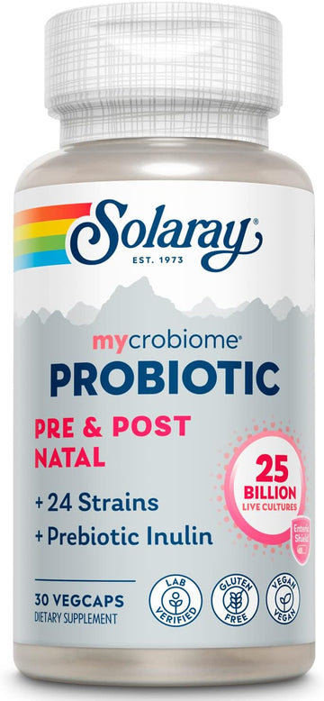 SOLARAY Mycrobiome Probiotic Pre and Post Natal Formula, Prenatal Prob