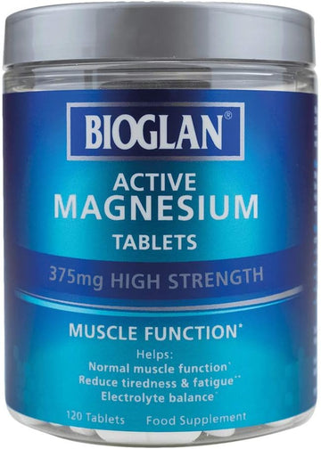 Bioglan Active Magnesium | Supports Muscle Function | 120 Tablets, 120200 Grams