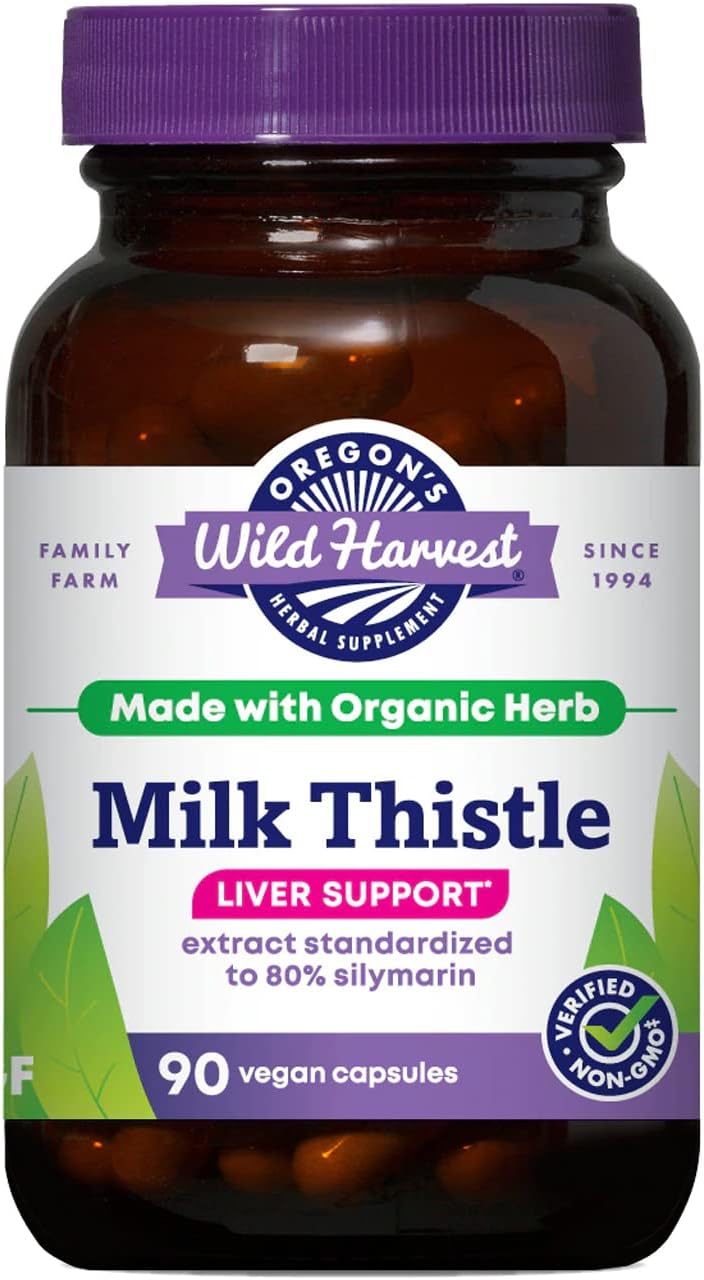 Oregon's Wild Harvest Certified Organic Milk Thistle Herbal Supplement