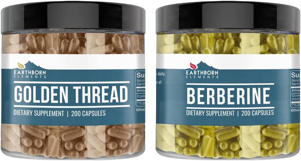 Earthborn Elements Berberine And Golden Thread Bundle, 200 Capsules Ea